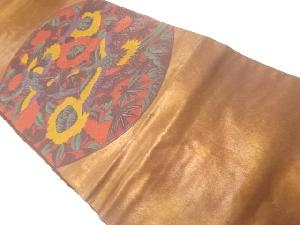 アンティーク　花鳥模様織出し袋帯（材料）